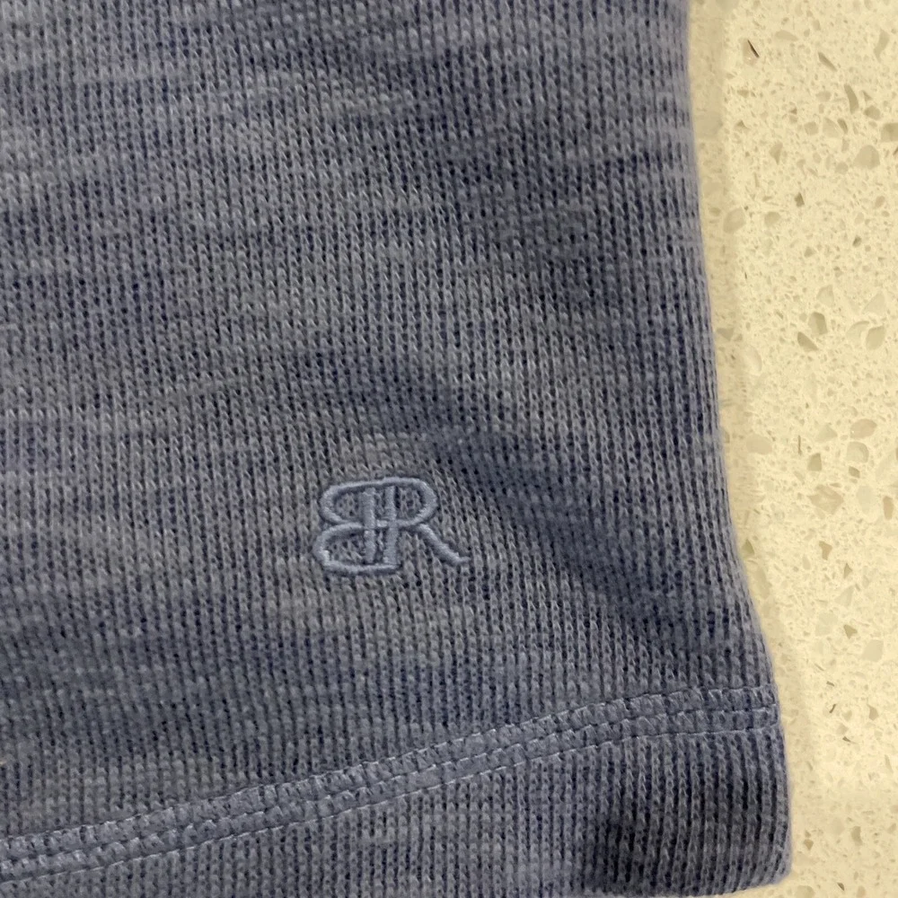 Banana Republic Men's Double Knit Long Sleeve Crewneck Shirt Indigo Size S NWT